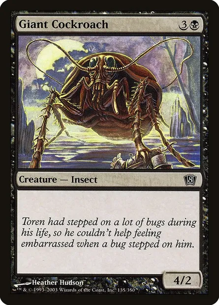 Giant Cockroach, Magic card 8ED 135★ — Eighth Edition set
