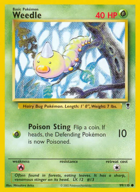 Weedle, Pokémon card LC 99 — Legendary Collection set
