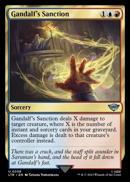 Gandalf's Sanction, Magic card LTR 208 — The Lord of the Rings: Tales of Middle-earth set