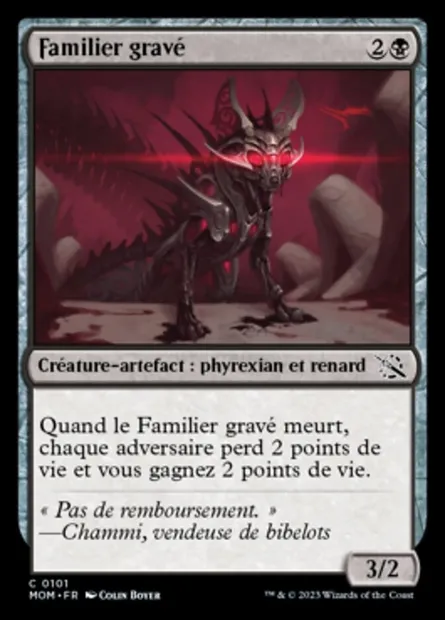 Familier gravé, carte Magic MOM 101 — extension L'invasion des machines