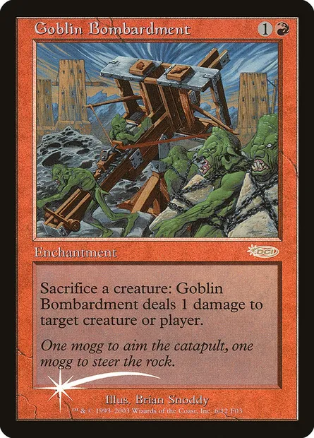 Goblin Bombardment, Magic card F03 6 — Friday Night Magic 2003 set