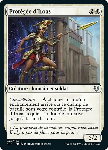 Protégée d'Iroas, carte Magic THB 15 — extension Theros Beyond Death