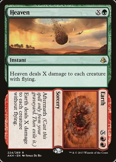 Heaven // Earth, Magic card AKH 224 — Amonkhet set