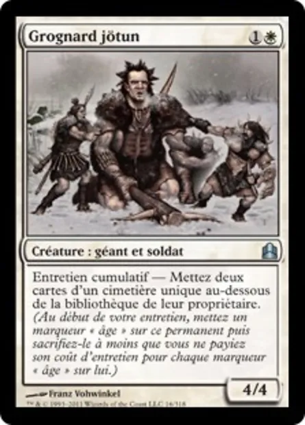 Grognard jötun, carte Magic CMD 16 — extension Commander 2011