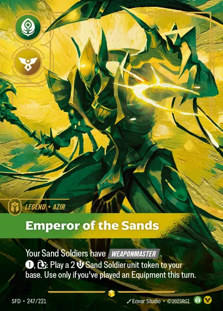 Emperor of the Sands, carte Riftbound SFD 247 — extension Spiritforged