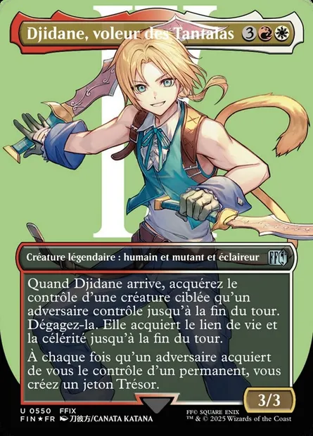 Djidane, voleur des Tantalas, carte Magic FIN 550 — extension Final Fantasy