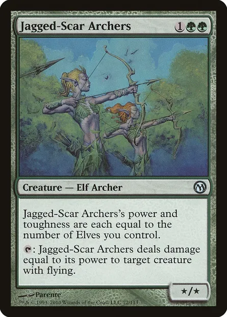 Archers de la Cicatrice zébrée, carte Magic DPA 72 — extension Duels of the Planeswalkers
