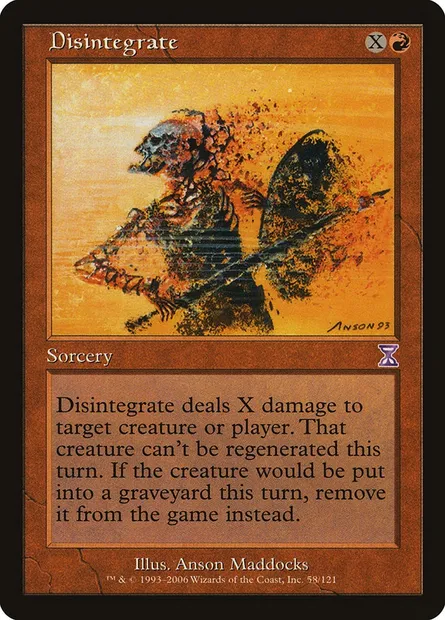 Désintégration, carte Magic TSB 58 — extension Time Spiral Timeshifted