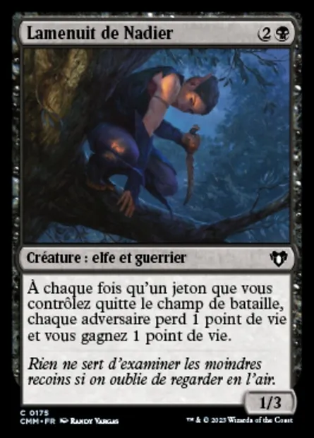 Lamenuit de Nadier, carte Magic CMM 175 — extension Commander Masters