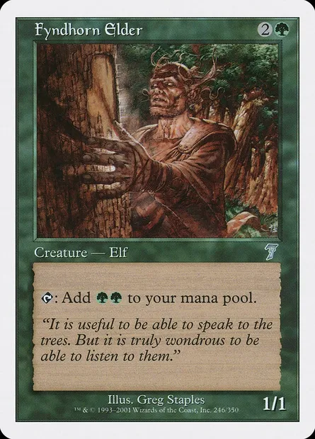 Fyndhorn Elder, Magic card 7ED 246 — Seventh Edition set