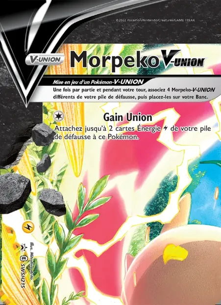 Morpeko V-UNION, carte Pokémon SWSH 215 — extension Promo SWSH