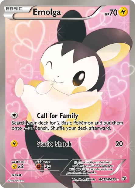 Emolga, Pokémon card LTR RC23 — Legendary Treasures set