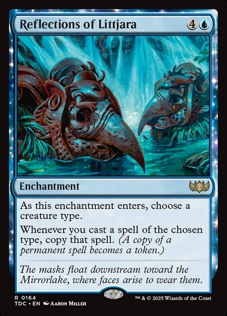 Reflections of Littjara, Magic card TDC 164 — Tarkir: Dragonstorm Commander set