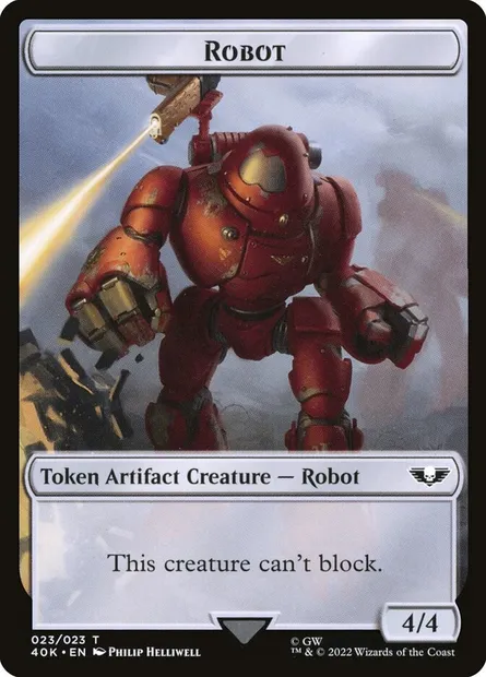 Robot, Magic card T40K 23 — Warhammer 40,000 Tokens set
