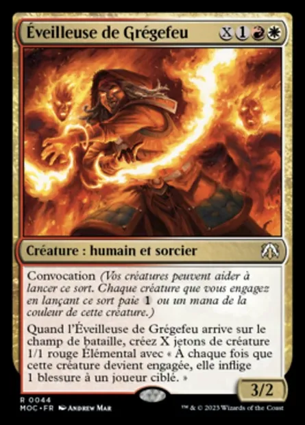 Éveilleuse de Grégefeu, carte Magic MOC 44 — extension March of the Machine Commander