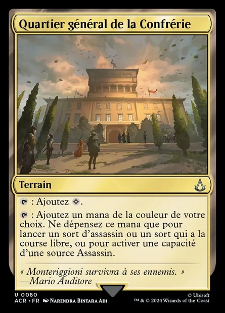 Quartier général de la Confrérie, carte Magic ACR 80 — extension Assassin's Creed