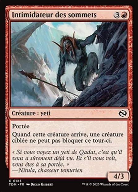 Intimidateur des sommets, carte Magic TDM 125 — extension Tarkir: Dragonstorm