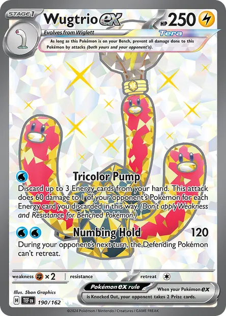 Wugtrio ex, Pokémon card TEF 190 — Temporal Forces set