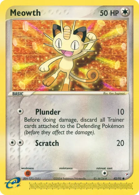 Meowth, Pokémon card MA 42 — Team Magma vs Team Aqua set