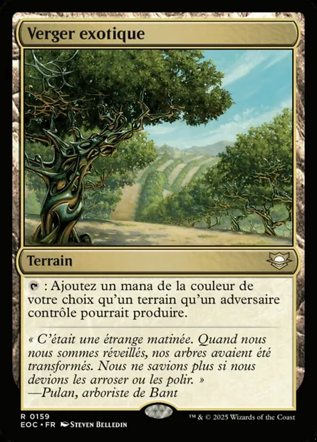 Verger exotique, carte Magic EOC 159 — extension Edge of Eternities Commander