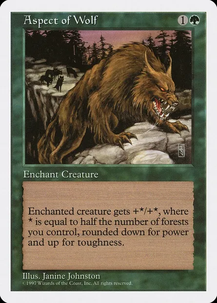 Aspect du loup, carte Magic 5ED 278 — extension Cinquième Edition