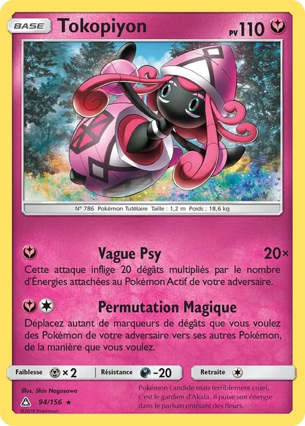 Tokopiyon, carte Pokémon UPR 94 — extension Ultra-Prisme