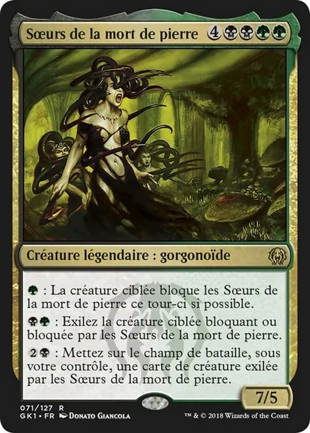 Sœurs de la mort de pierre, carte Magic GK1 71 — extension GRN Guild Kit