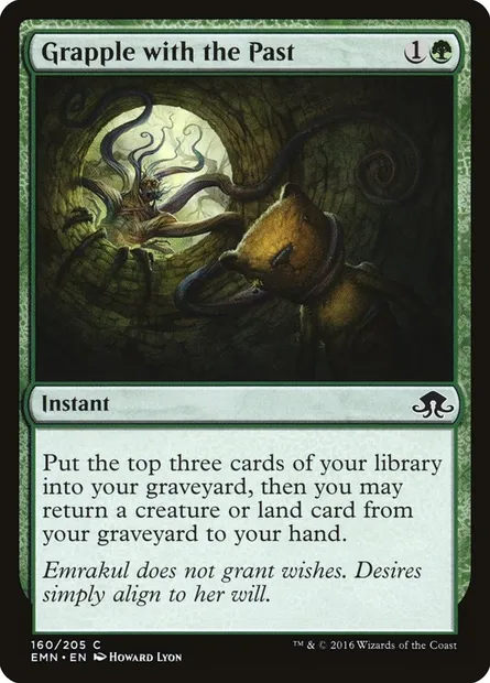 Grapple with the Past, Magic card EMN 160 — Eldritch Moon set
