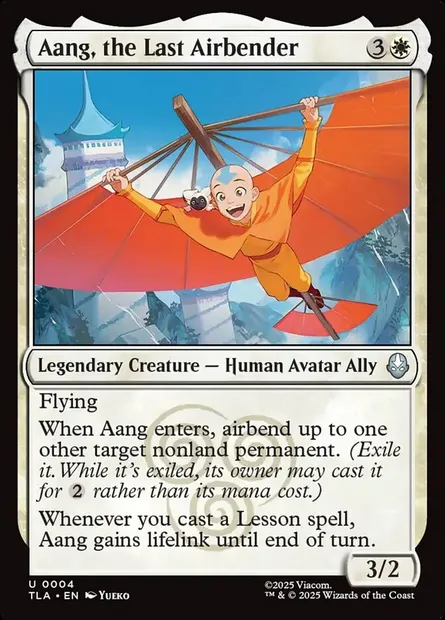 Aang, the Last Airbender, Magic card TLA 4 — Avatar: The Last Airbender set