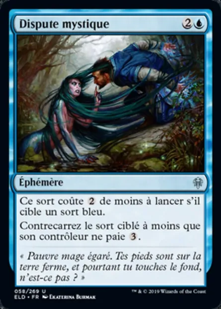 Dispute mystique, carte Magic ELD 58 — extension Throne of Eldraine
