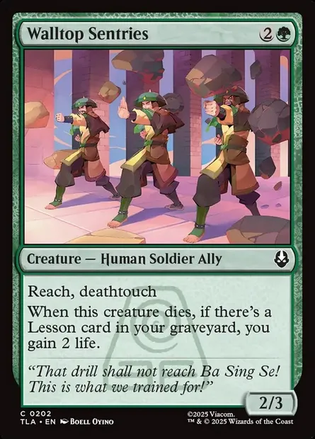 Walltop Sentries, Magic card TLA 202 — Avatar: The Last Airbender set