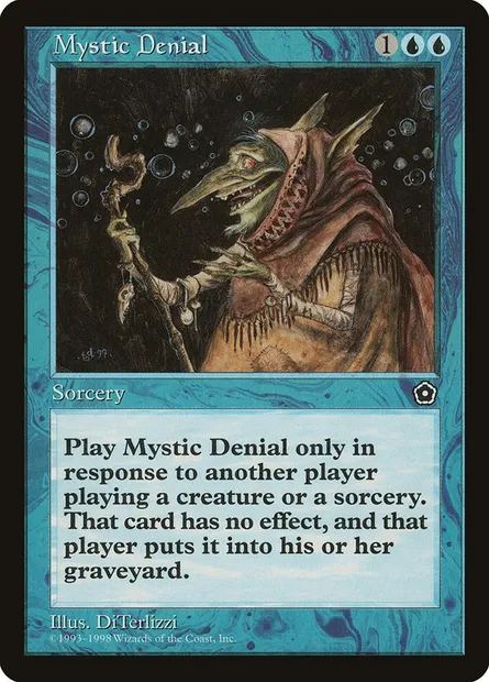 Mystic Denial, Magic card P02 41 — Portal Second Age set
