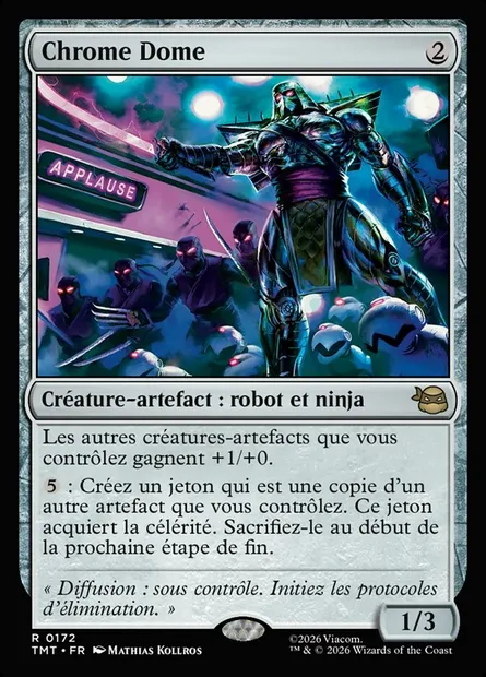 Chrome Dome, carte Magic TMT 172 — extension Teenage Mutant Ninja Turtles