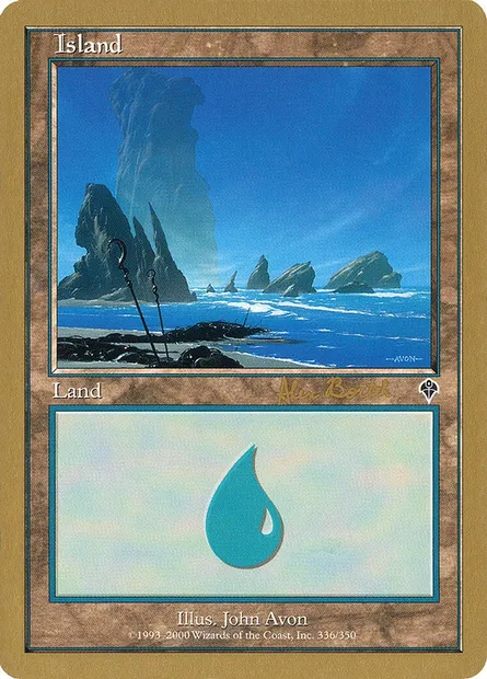 Île, carte Magic WC01 ab336a — extension World Championship Decks 2001