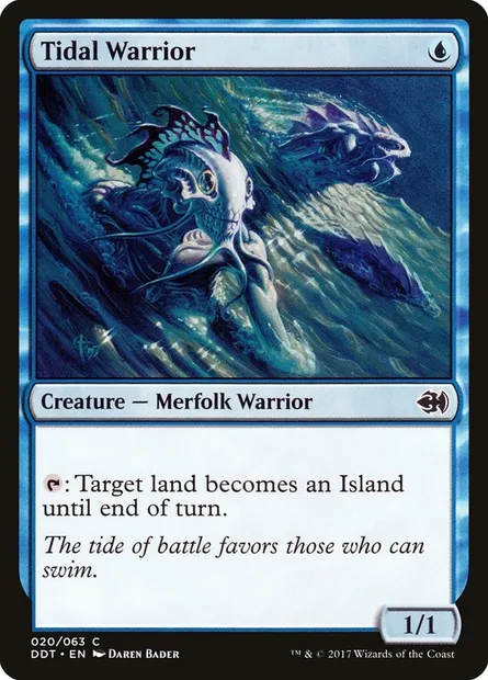 Tidal Warrior, Magic card DDT 20 — Duel Decks: Merfolk vs. Goblins set