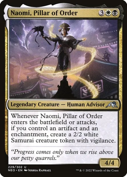 Naomi, Pillar of Order, Magic card NEO 229 — Kamigawa: Neon Dynasty set