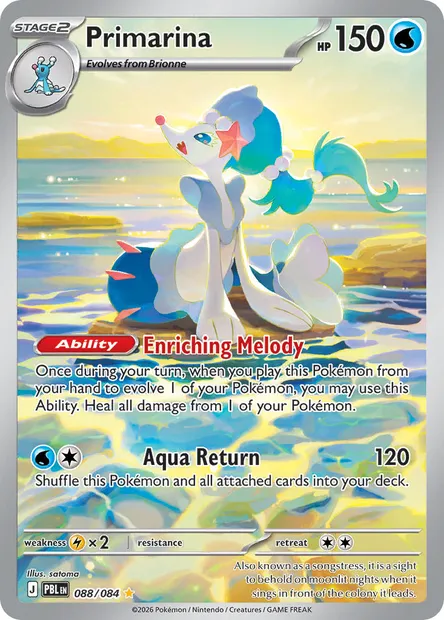 Primarina, Pokémon card PBL 088 — Pitch Black set