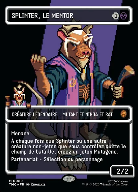 Splinter, le mentor, carte Magic TMC 89 — extension Teenage Mutant Ninja Turtles Eternal
