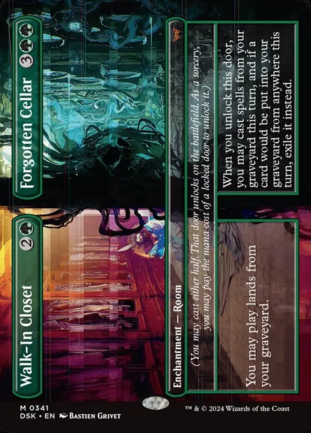 Walk-In Closet // Forgotten Cellar, Magic card DSK 341 — Duskmourn: House of Horror set