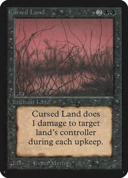 Cursed Land, Magic card LEA 97 — Limited Edition Alpha set