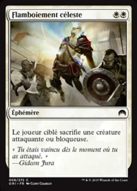 Flamboiement céleste, carte Magic ORI 8 — extension Magic Origines