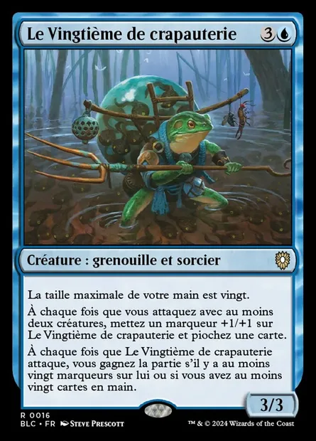 Le Vingtième de crapauterie, carte Magic BLC 16 — extension Bloomburrow Commander