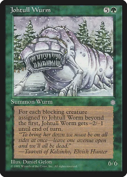 Johtull Wurm, Magic card ICE 250 — Ice Age set