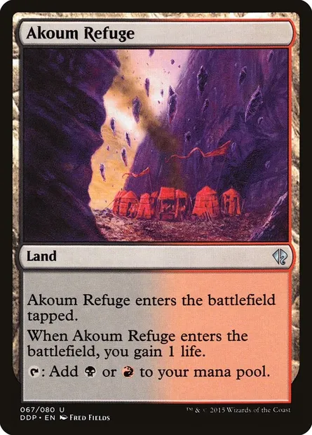 Akoum Refuge, Magic card DDP 67 — Duel Decks: Zendikar vs. Eldrazi set