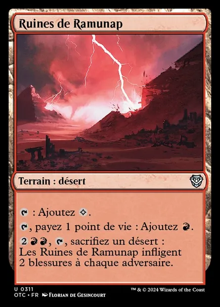 Ruines de Ramunap, carte Magic OTC 311 — extension Outlaws of Thunder Junction Commander