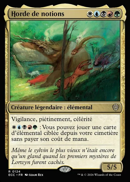 Horde de notions, carte Magic ECC 124 — extension Lorwyn Eclipsed Commander