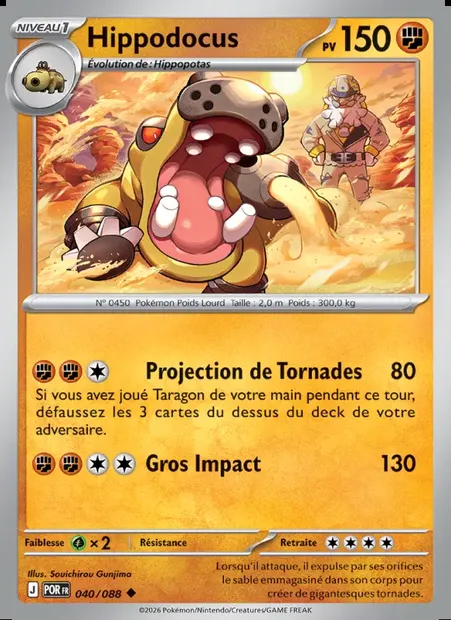 Hippodocus, carte Pokémon POR 040 — extension Équilibre Parfait