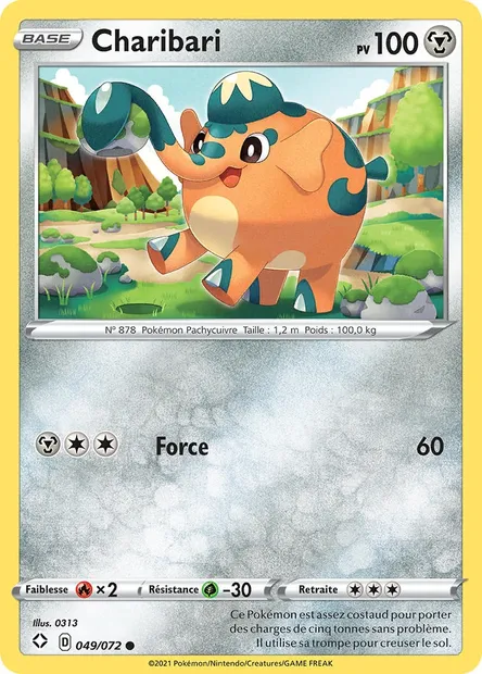 Charibari, carte Pokémon SHF 49 — extension Destinées Radieuses