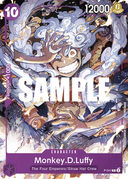 Monkey.D.Luffy, One Piece card P-041 — Promotion card set