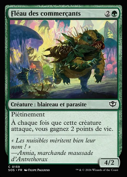 Fléau des commerçants, carte Magic SOS 159 — extension Secrets of Strixhaven